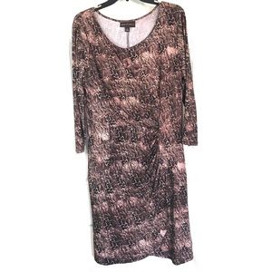 Women’s Snakeprint Faux Wrap Dress Size Large